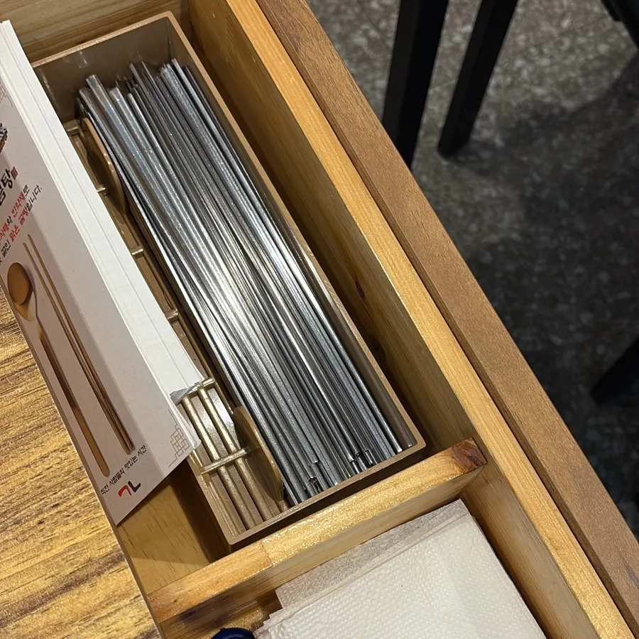 Chopsticks set before the meal