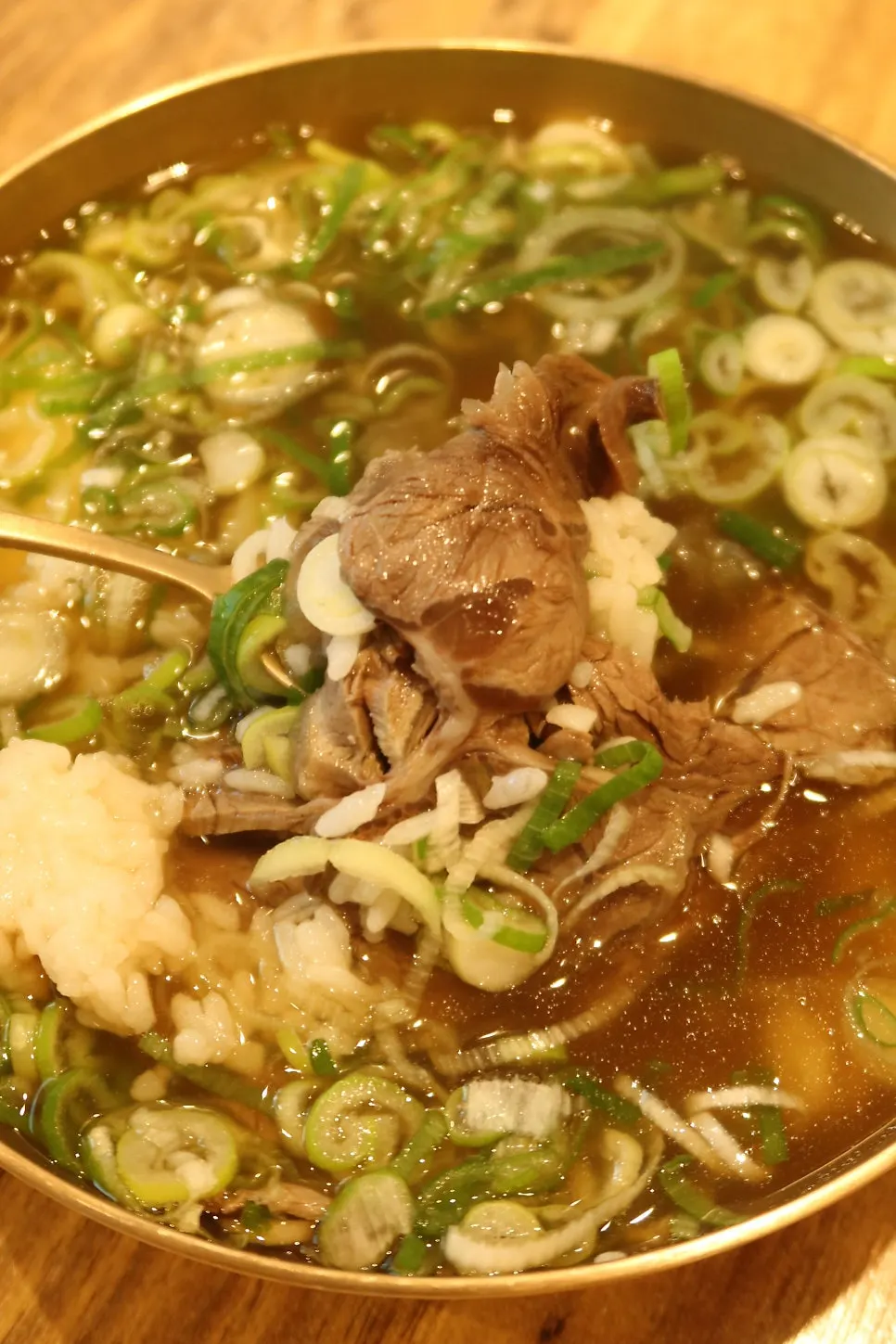Toryeom-style gomtang served with rice