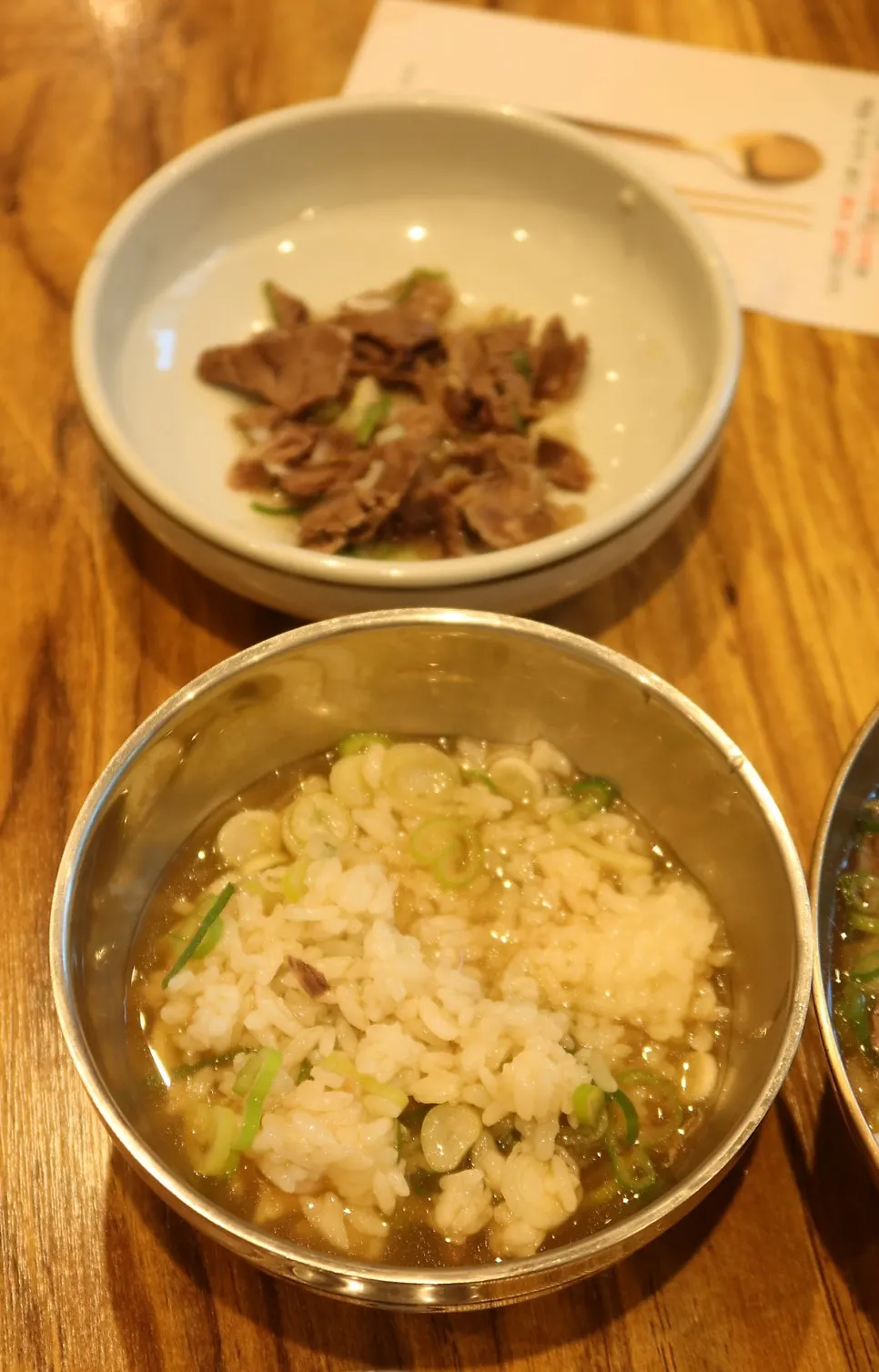 Gomtang served in Pororo-illustrated baby tableware