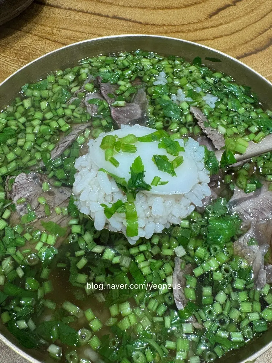 곰탕 속 떡국떡