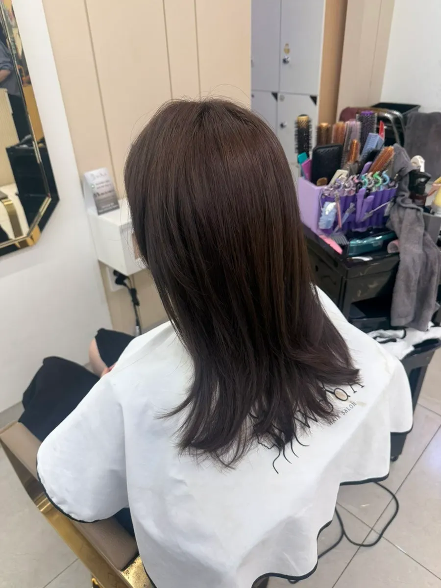 클리닉 후 헤어 드라이 과정