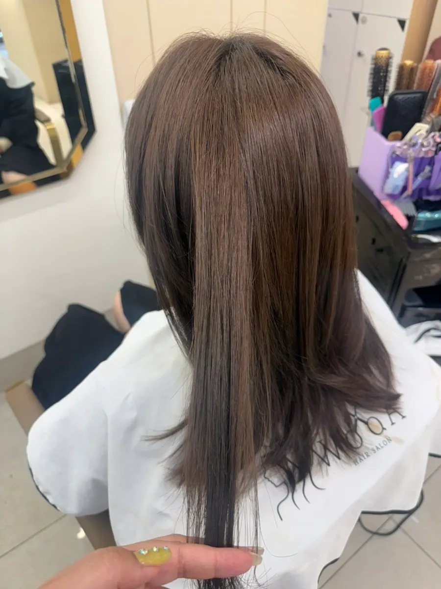 클리닉 후 머리 말리기