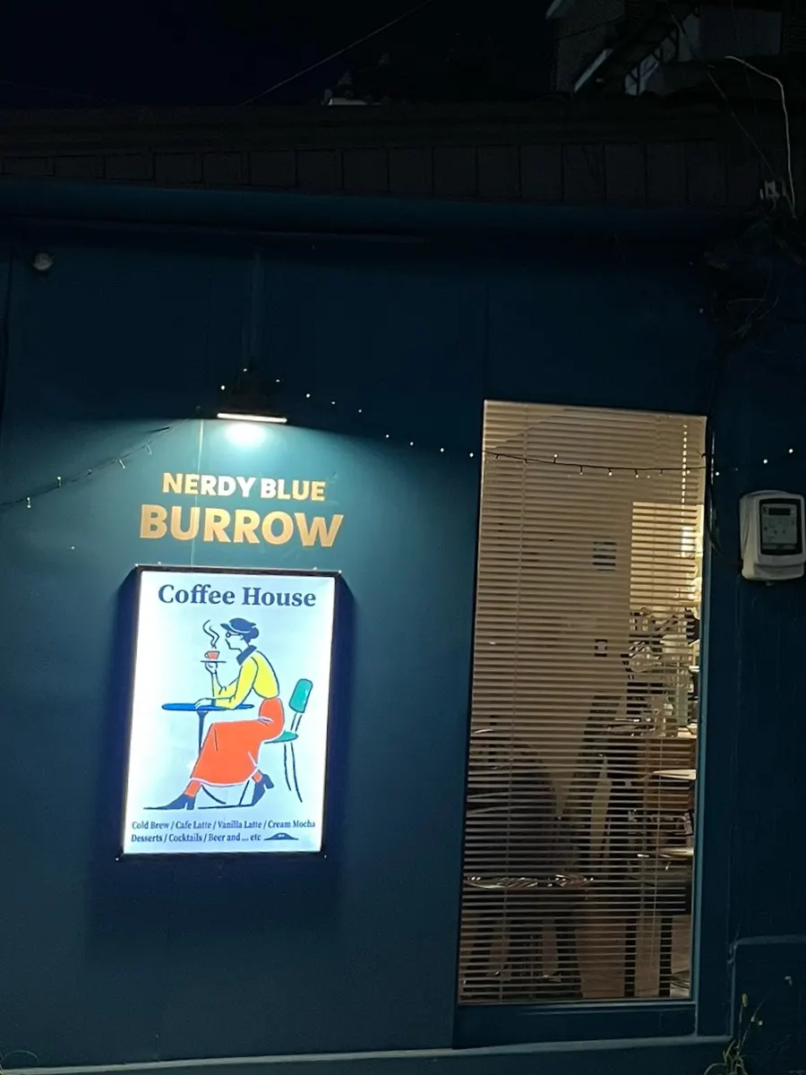 Exterior view of Nerdy Blue Burrow
