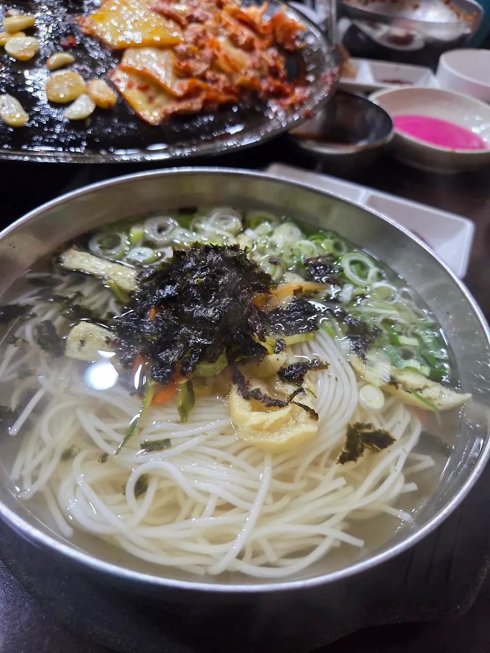 Bibim naengmyeon packed with icy shaved ice
