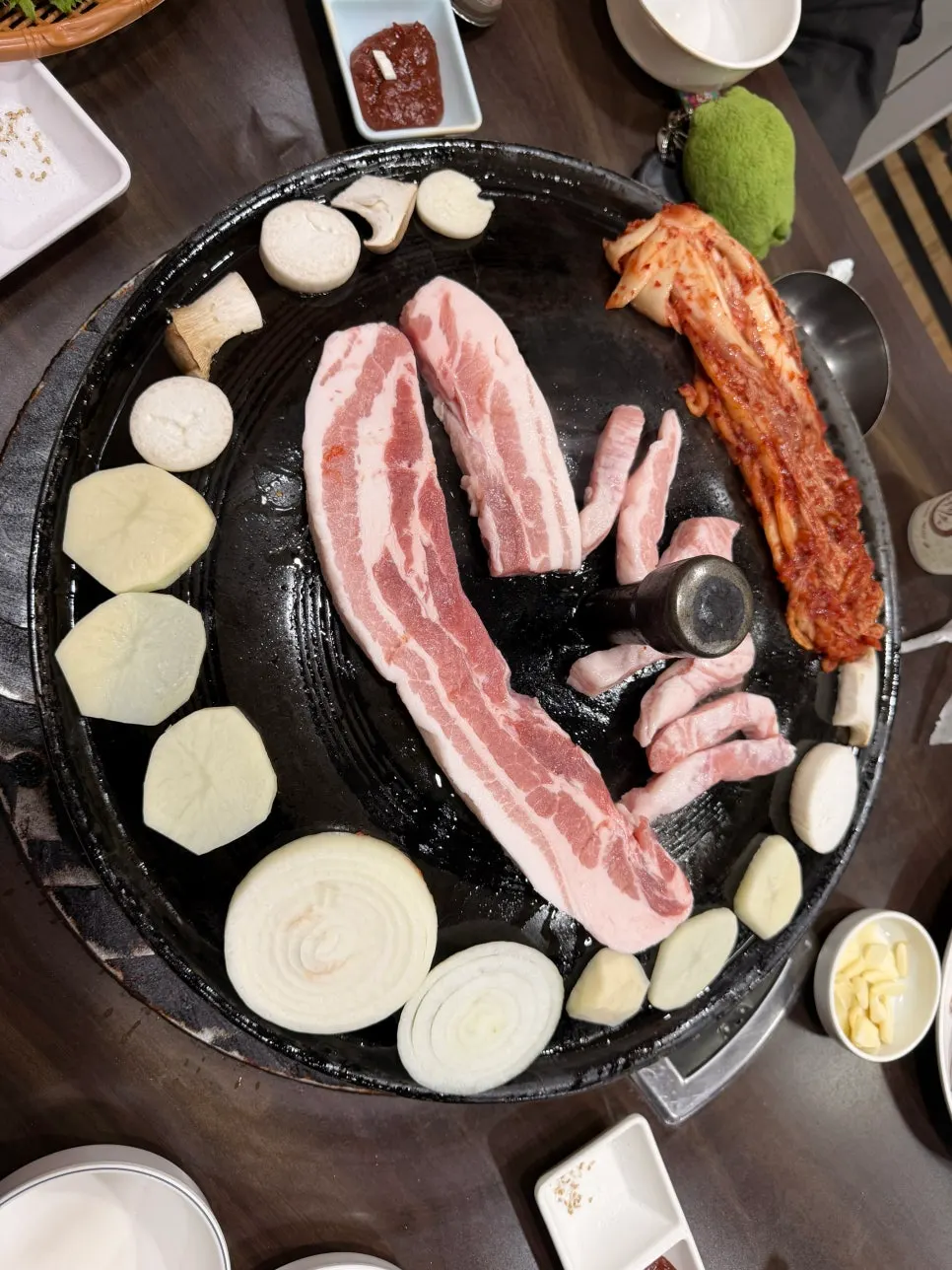 국내산 돼지고기 부위가 적힌 메뉴판
