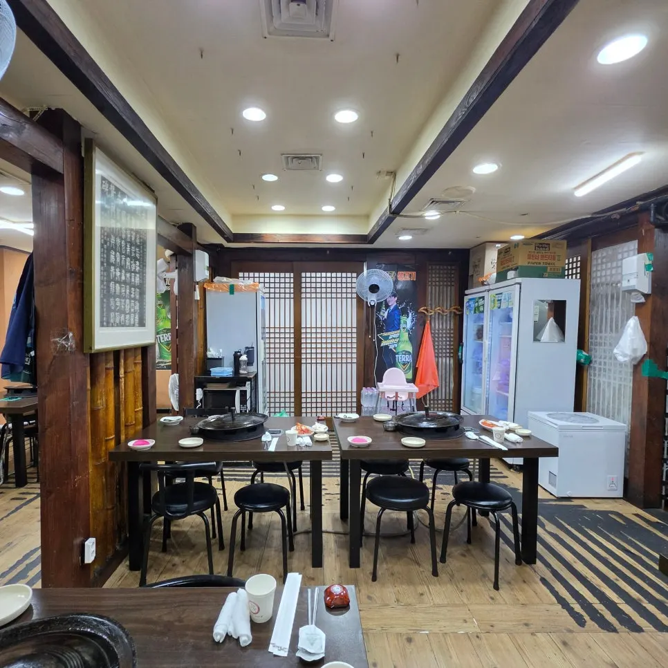View of the spacious dining hall