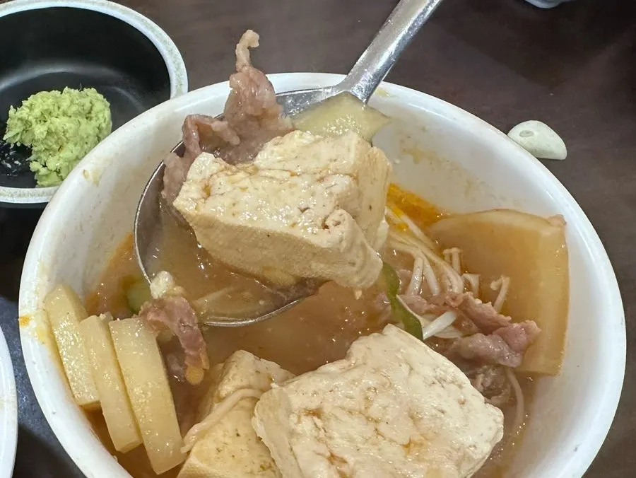 A free bowl of kimchi stew