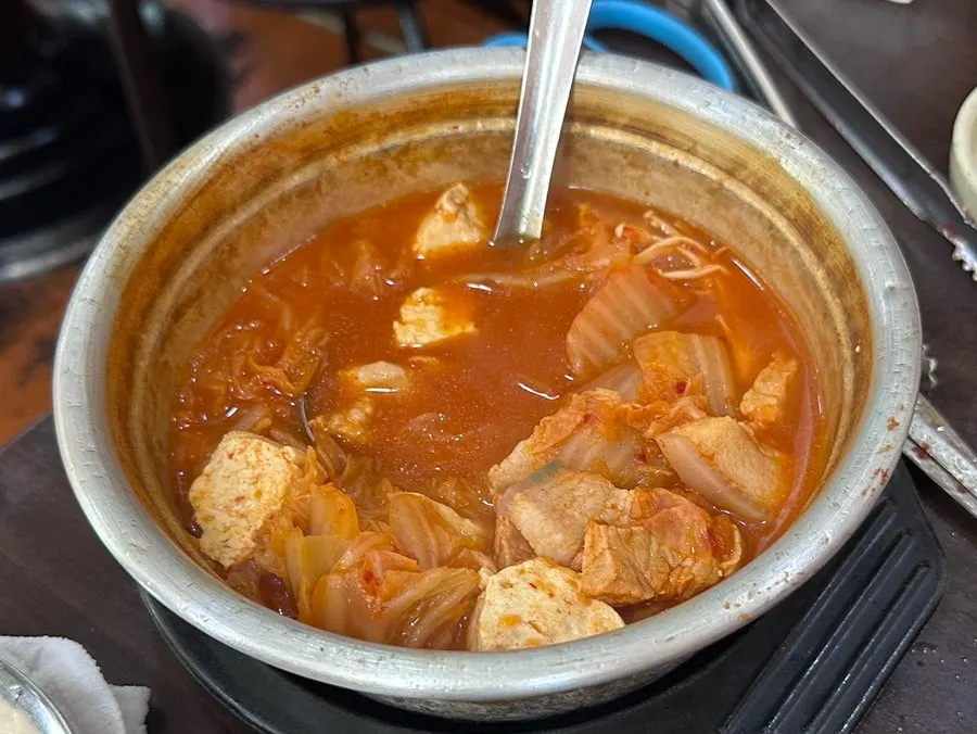 Soybean stew packed with tofu and vegetables