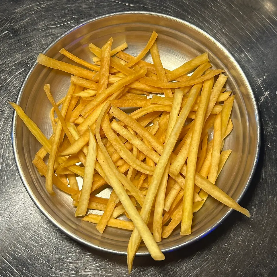 Plate of complimentary sweet potato sticks