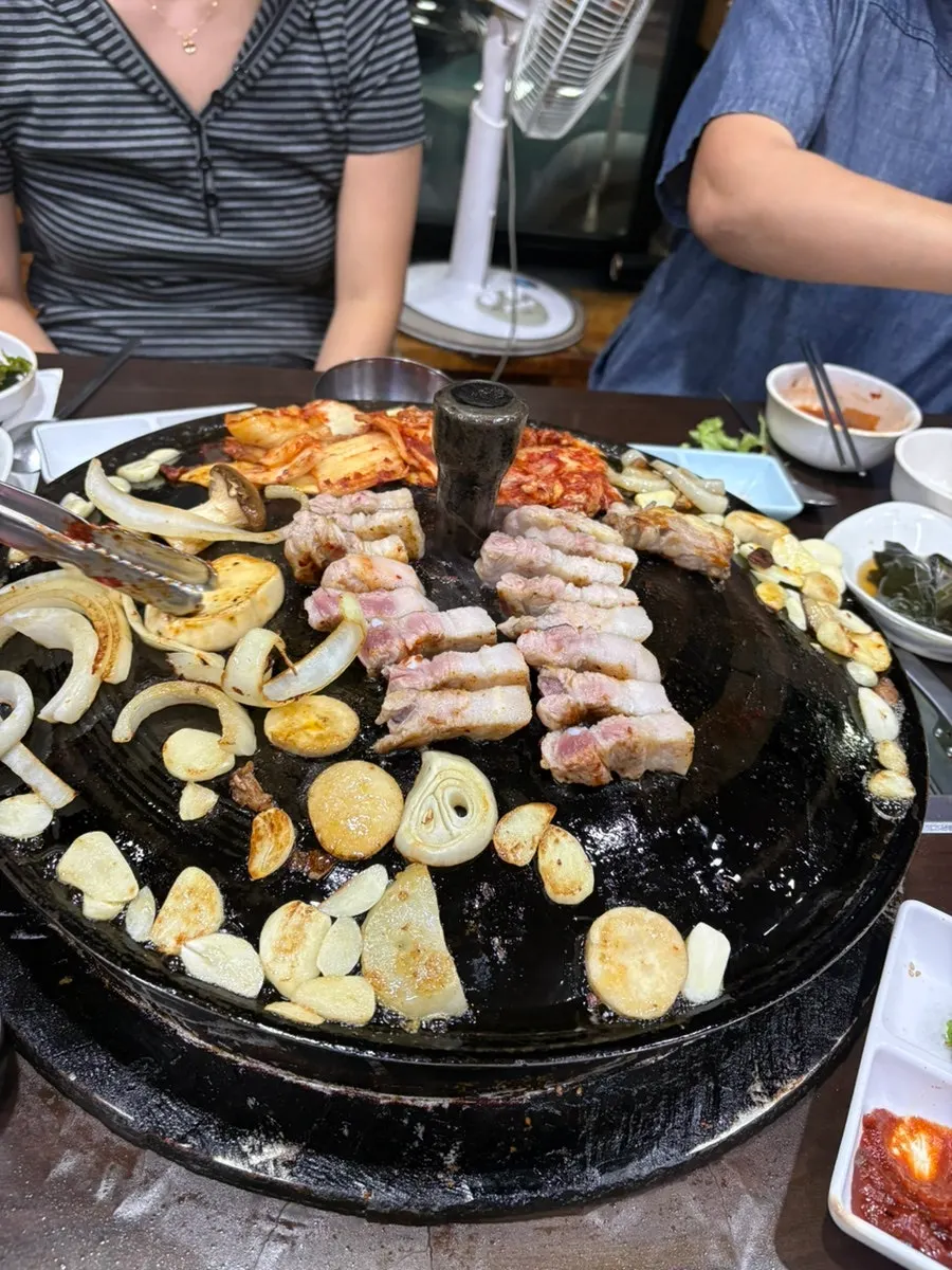 A bowl of spicy kimchi jjigae