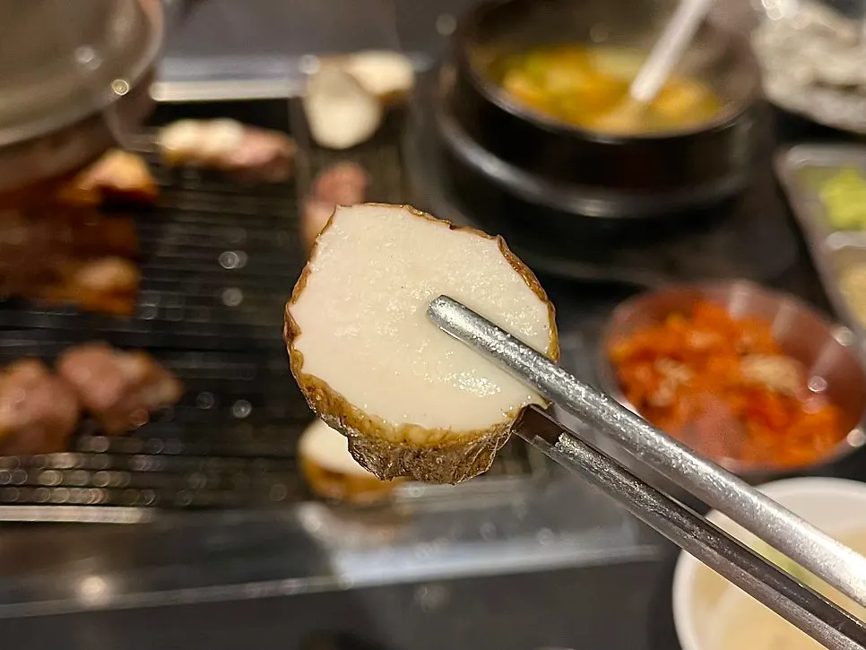 Gabrisal and ogyeopsal being grilled