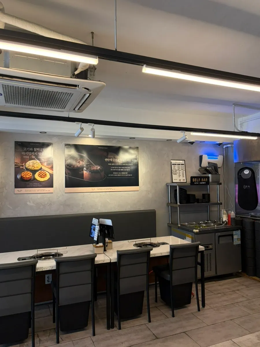 Spacious, clean interior seating area
