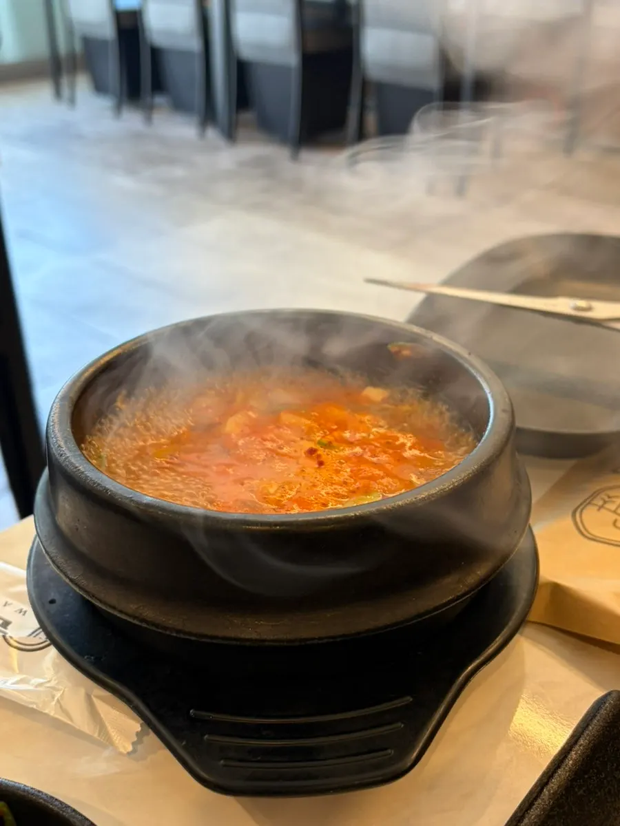 Doenjang jjigae with tofu and vegetables