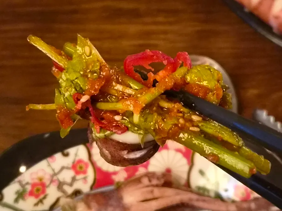오징어통찜과 함께 나온 소스 세 가지