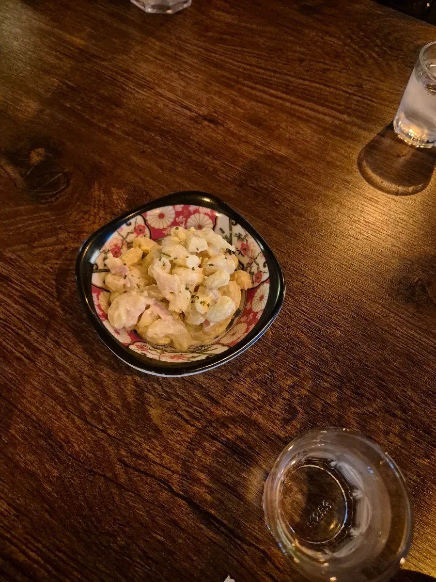 Macaroni served as a complimentary side dish