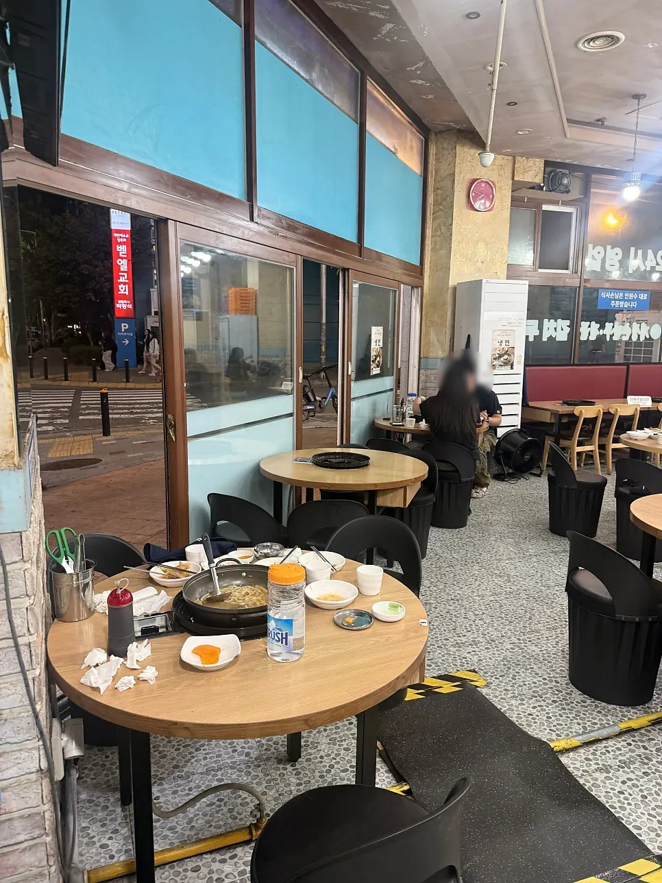 Interior view of staff hand-making dumplings