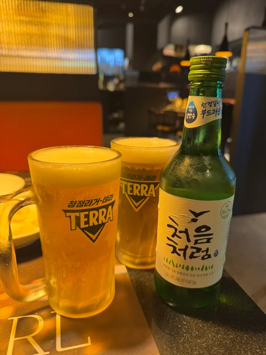 Two glasses of ice-cold draft beer