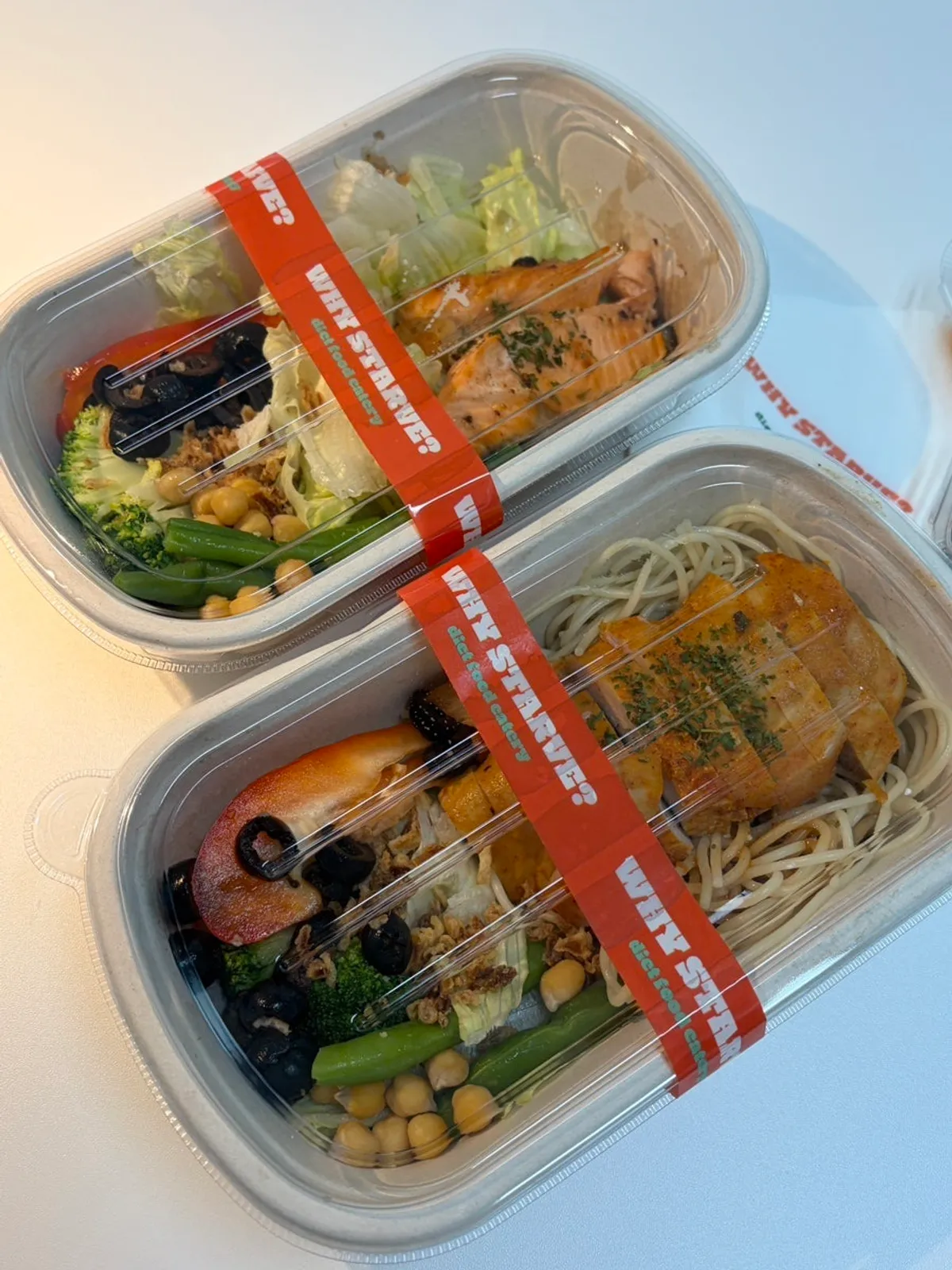 Protein boxes taken out from Why Starve Diet