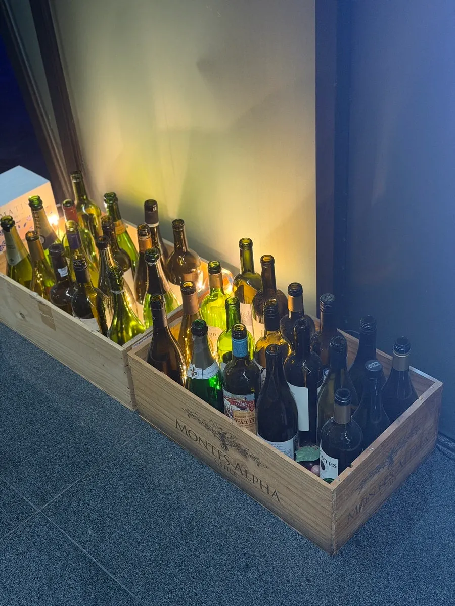 Wine bottles displayed at Wine Joomak Chacha Yeouido Station Branch