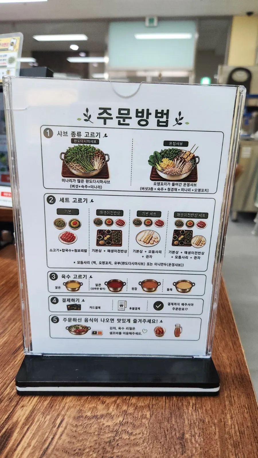 Tablet menu ordering screen