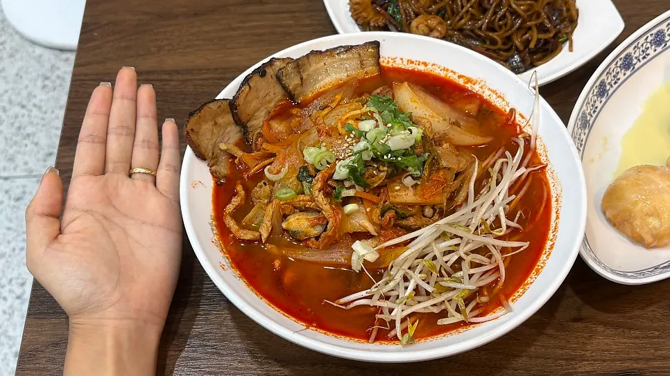 Chashu jjamppong topped with chashu meat