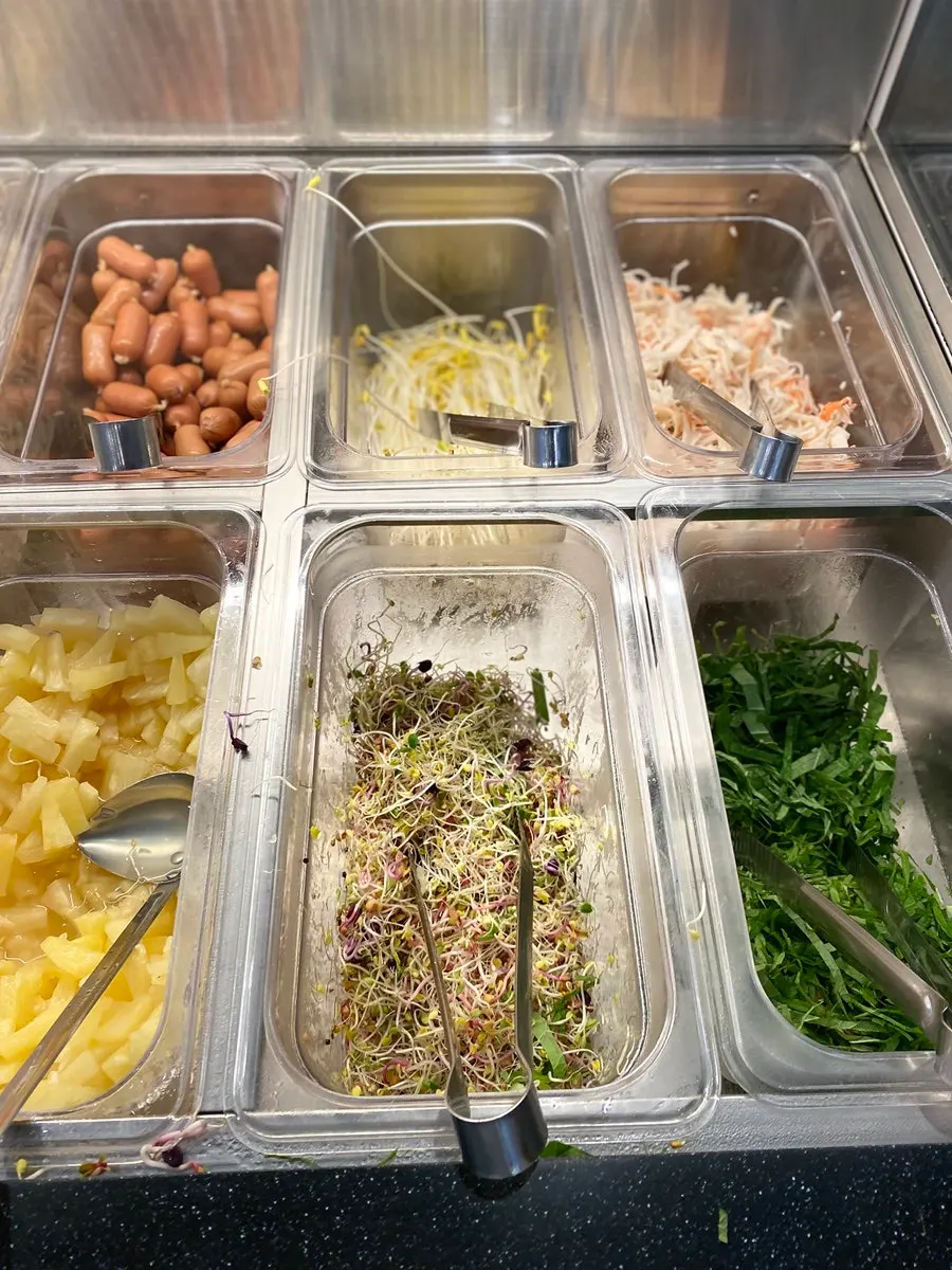 Vegetables and ingredients for shabu-shabu