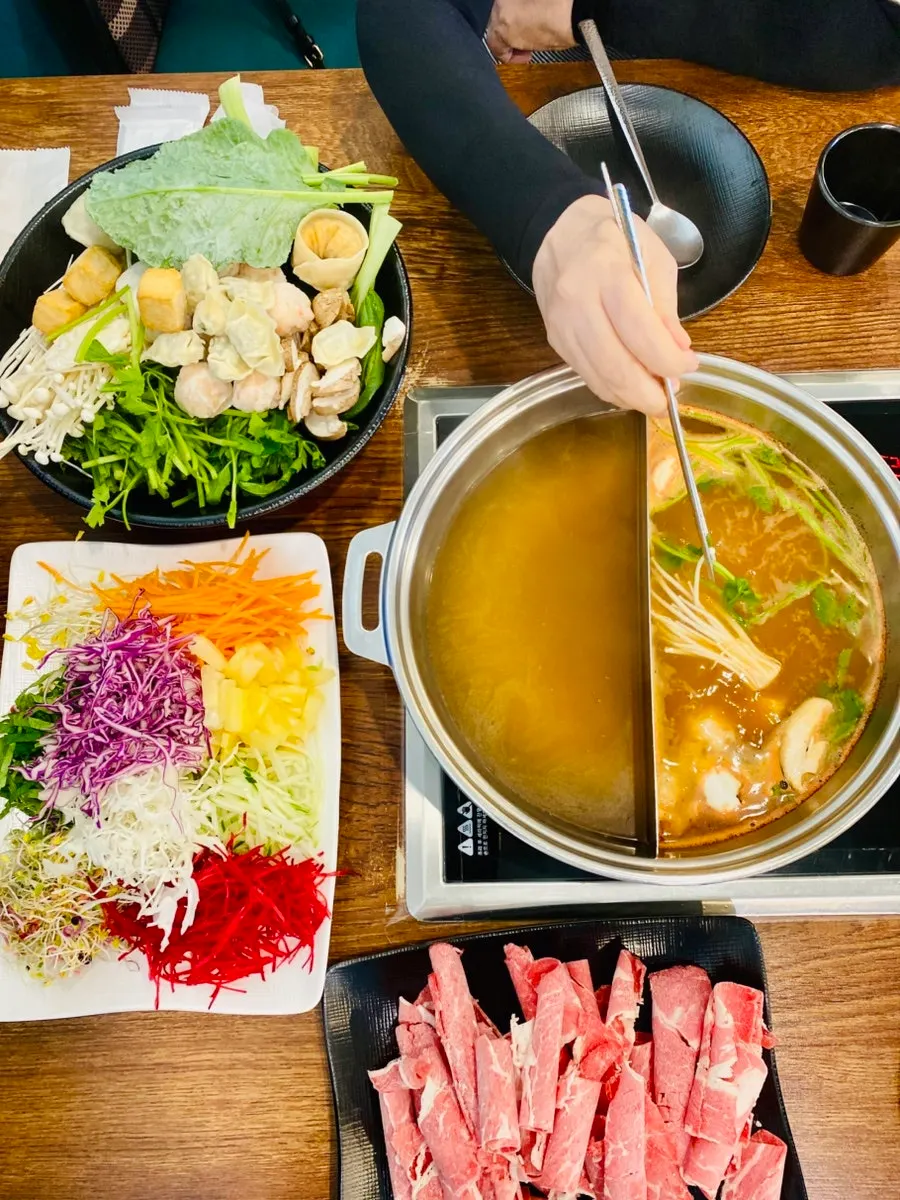 Shabu-shabu order for two on a public holiday