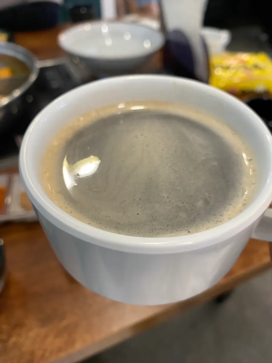 Vanilla affogato served with coffee