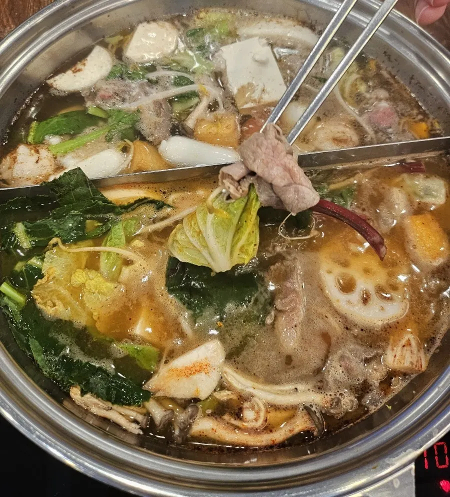 가족 외식용 샤브샤브 재료