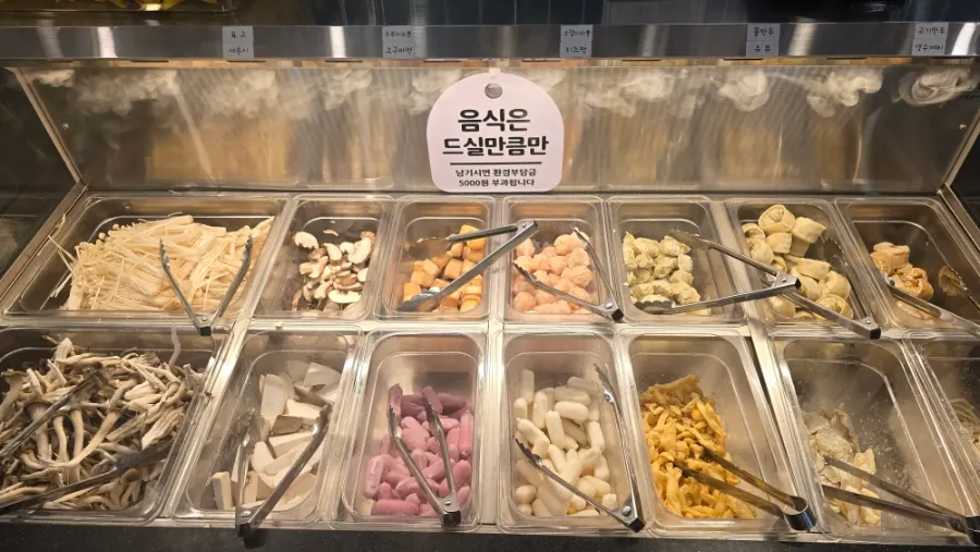 Clean, well-maintained shabu-shabu self-service bar