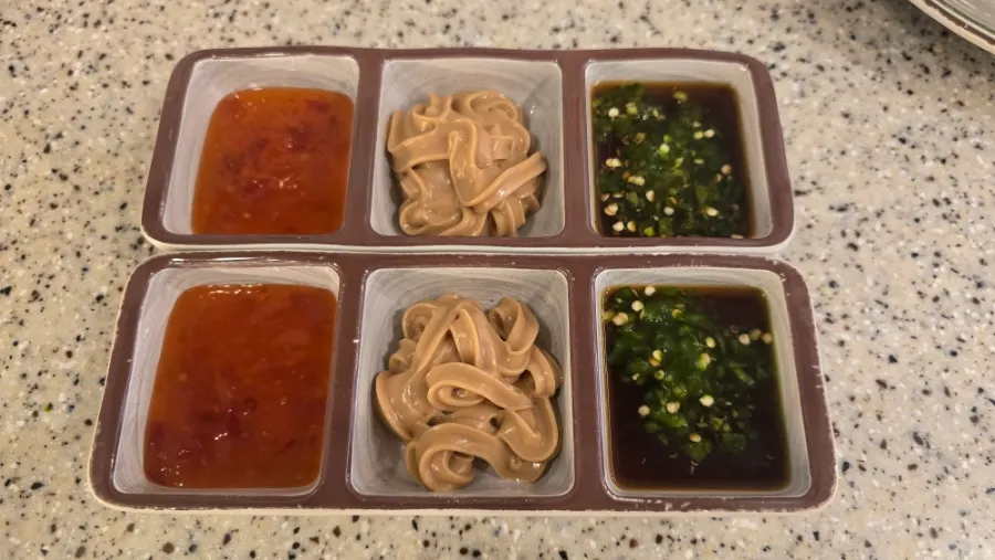 Shabu-shabu with vegetables and beef