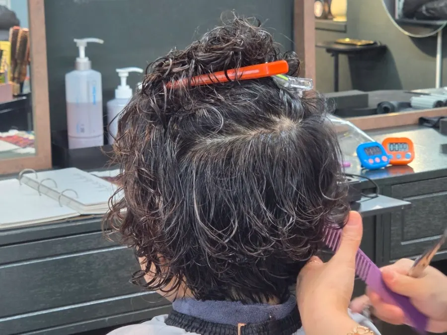 Cutting process to tidy up damaged hair ends