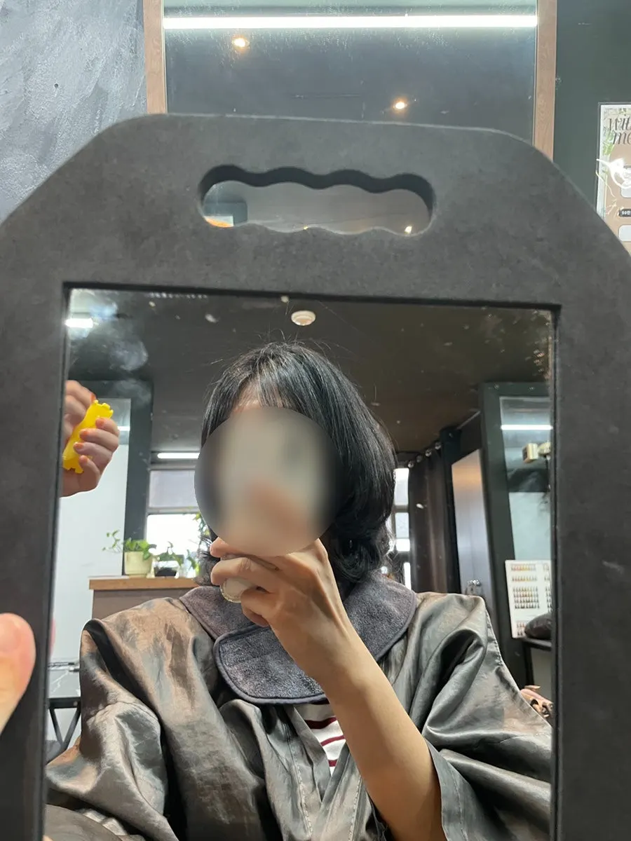 고데기 작업이 끝난 컬 모습