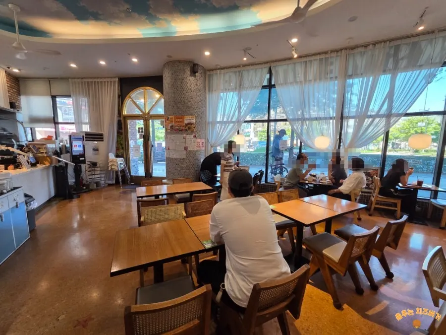 Withwich interior filled with Sunday morning customers