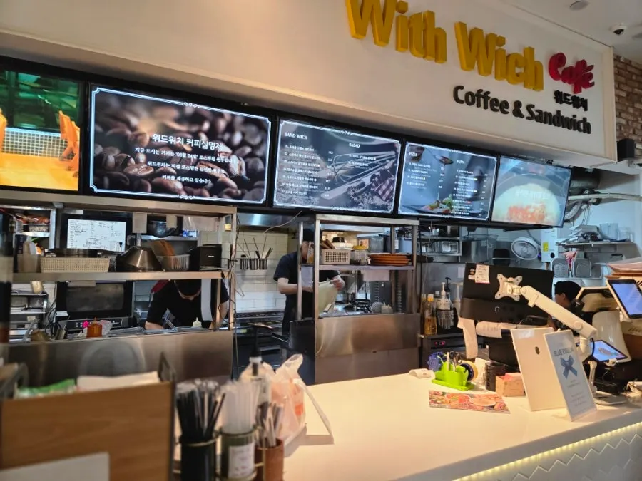 Interior of Withwich with narrow table spacing