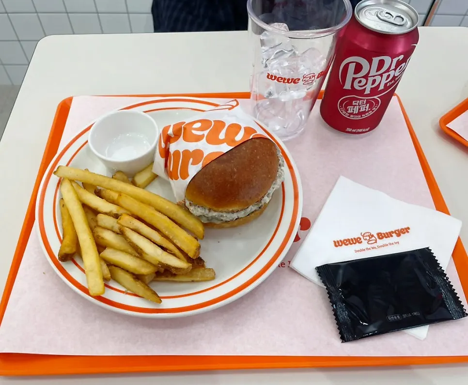 더블 클래식 버거 세트 한 상