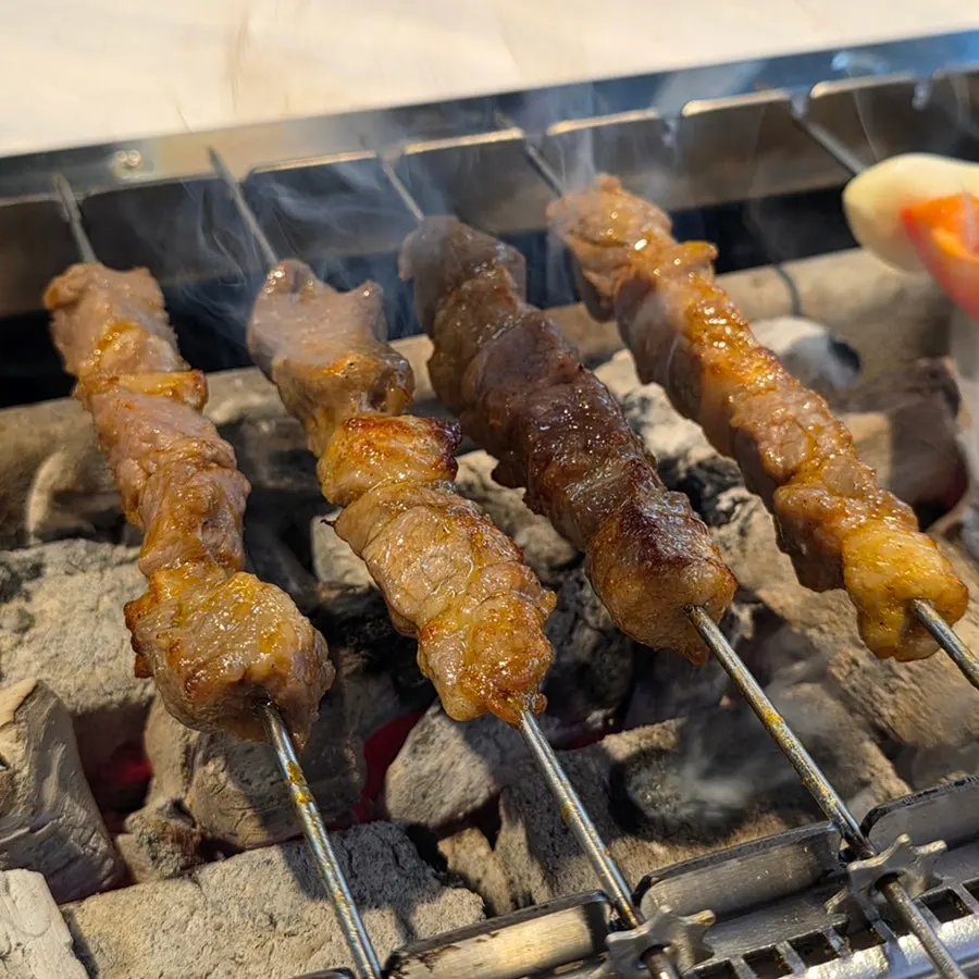 양갈비살꼬치 구운 모습