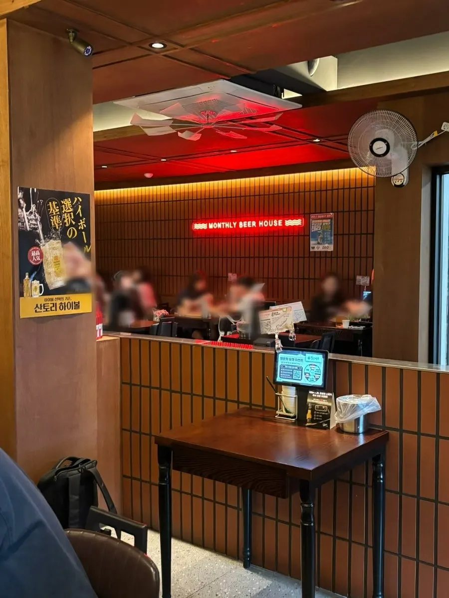Interior filling up with evening customers