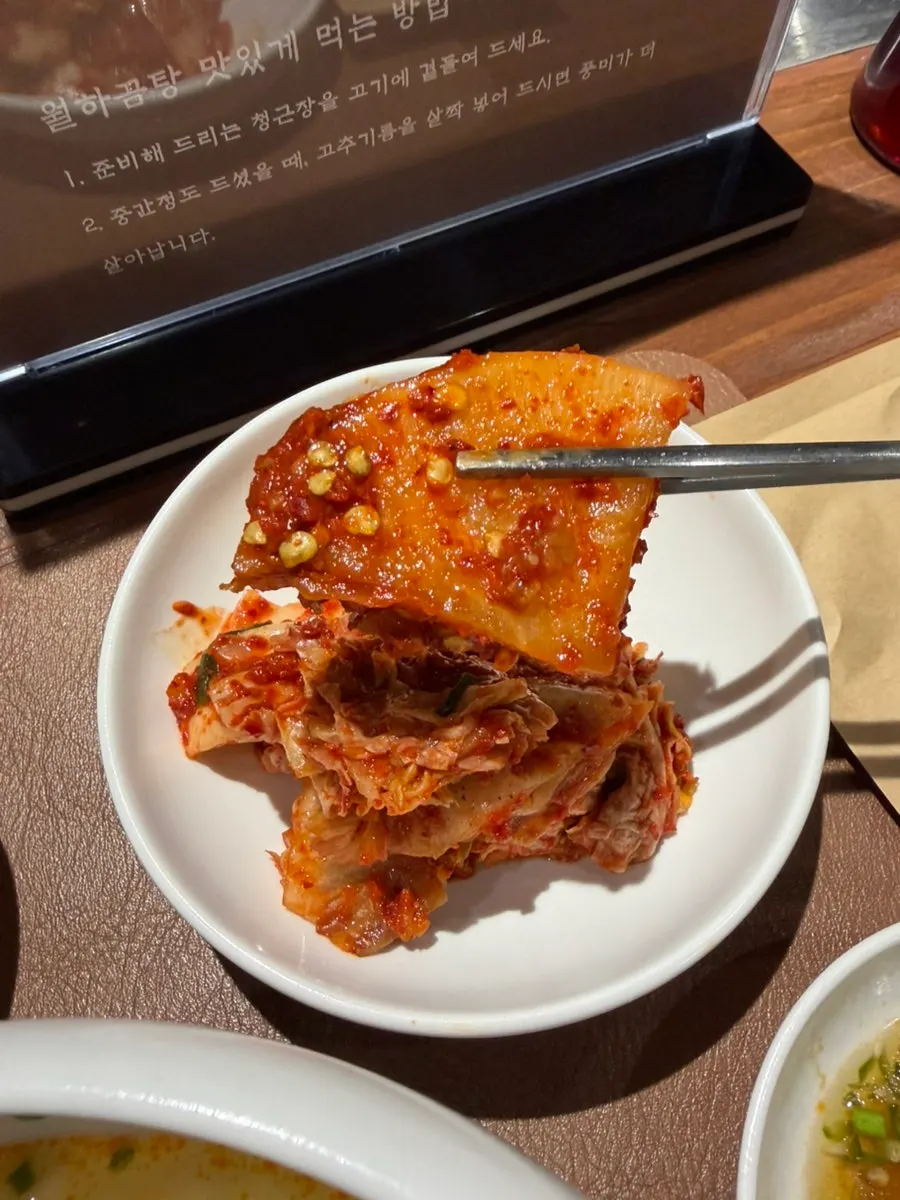 월하동 김치와 깍두기 반찬