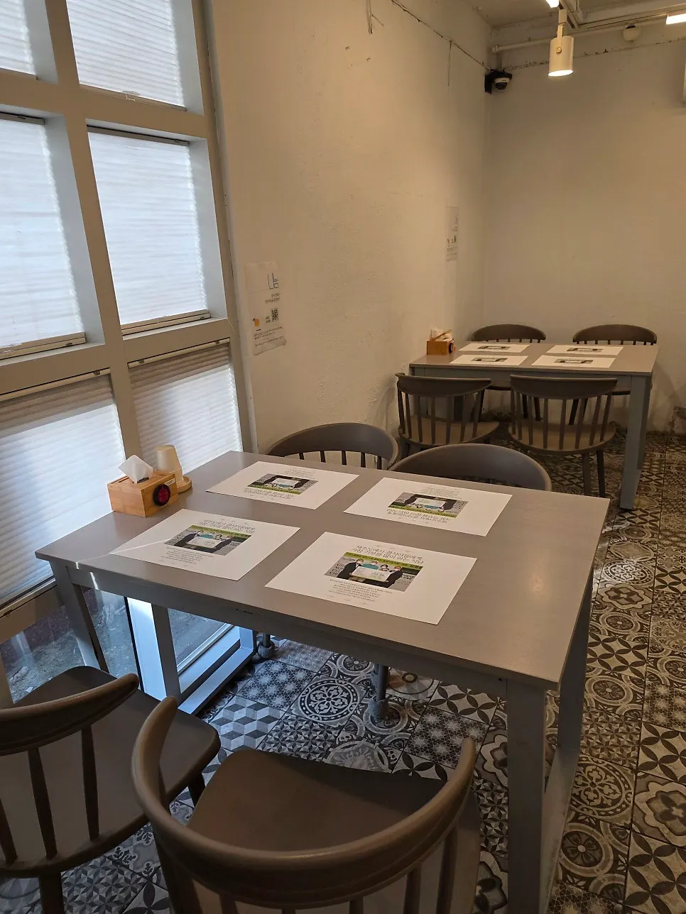 Neatly set table in the restaurant