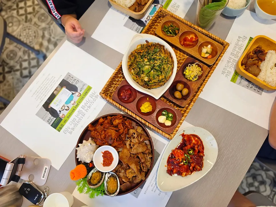 Set menu composition information at Woljeongri Galbibap