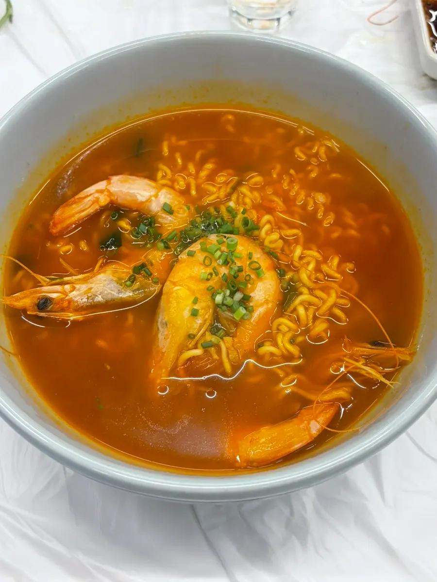 Shrimp ramyeon received through the review event