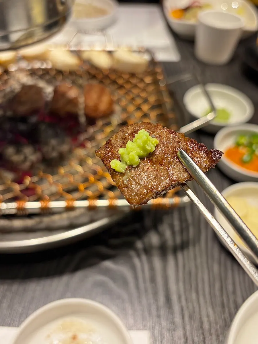 Grilled salchisal served with side dishes