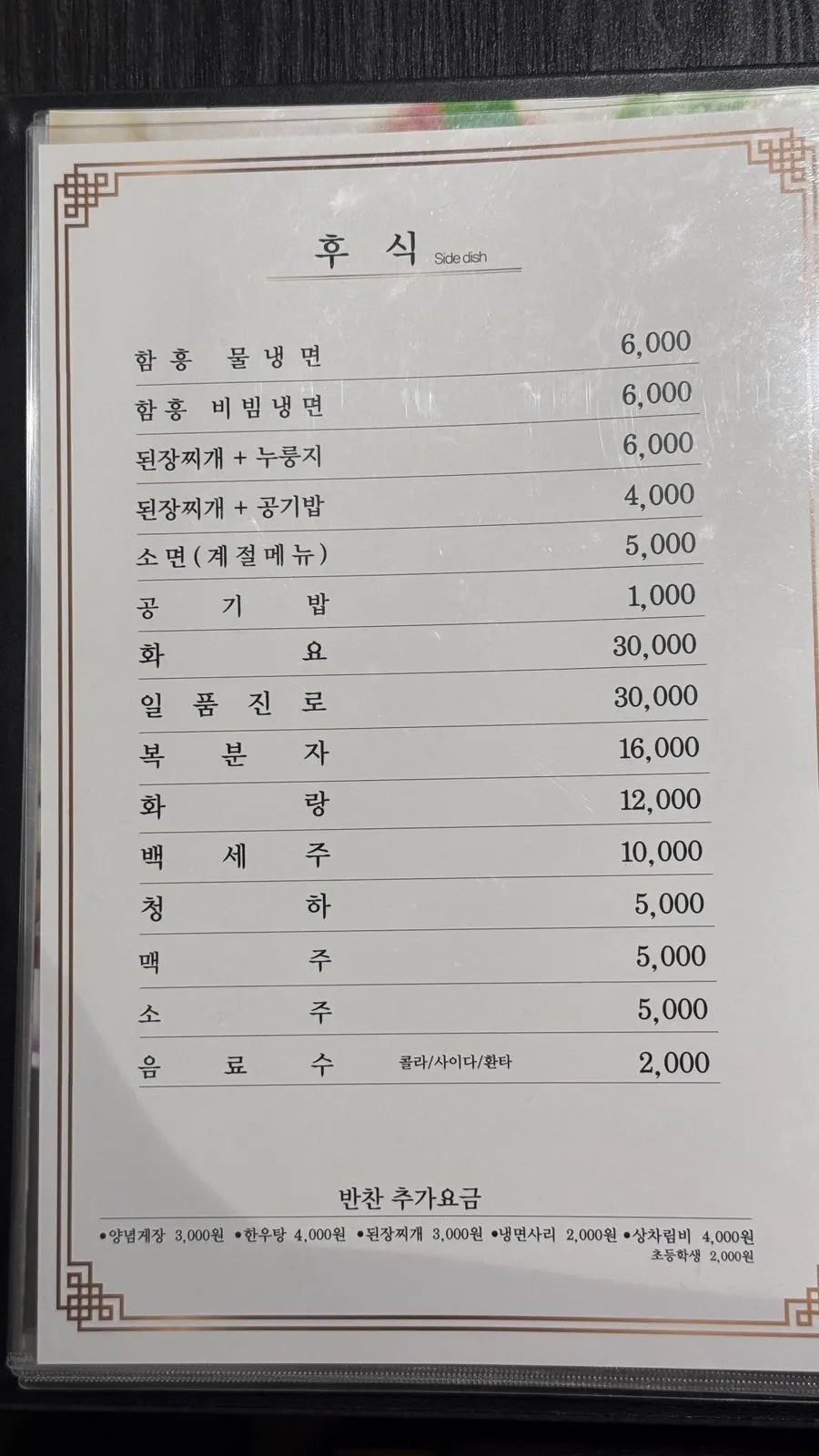 Close-up of the room table setting at Worang Myeongga Daejeon Doan Branch