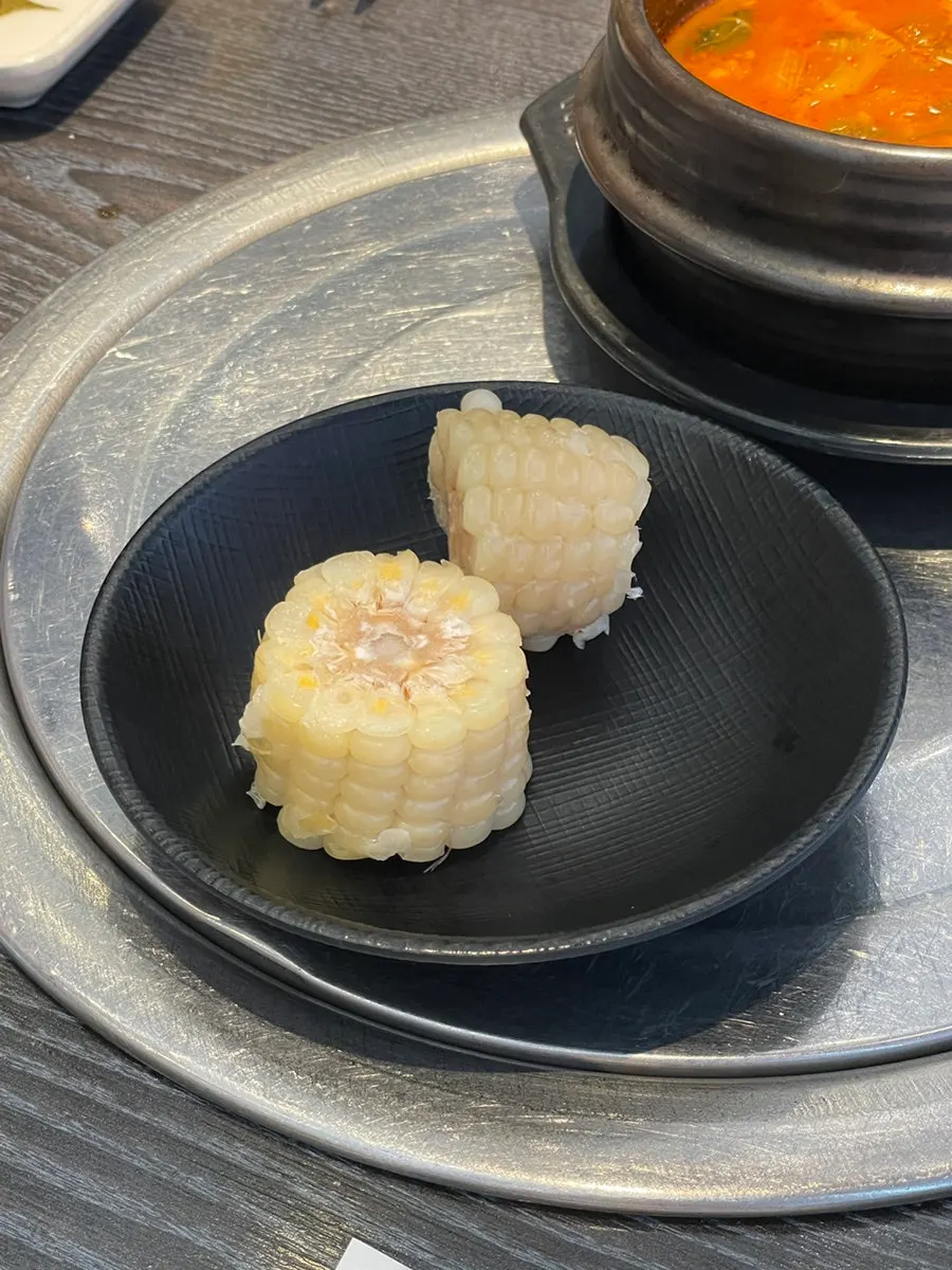 Bowl of corn taken from the self-bar