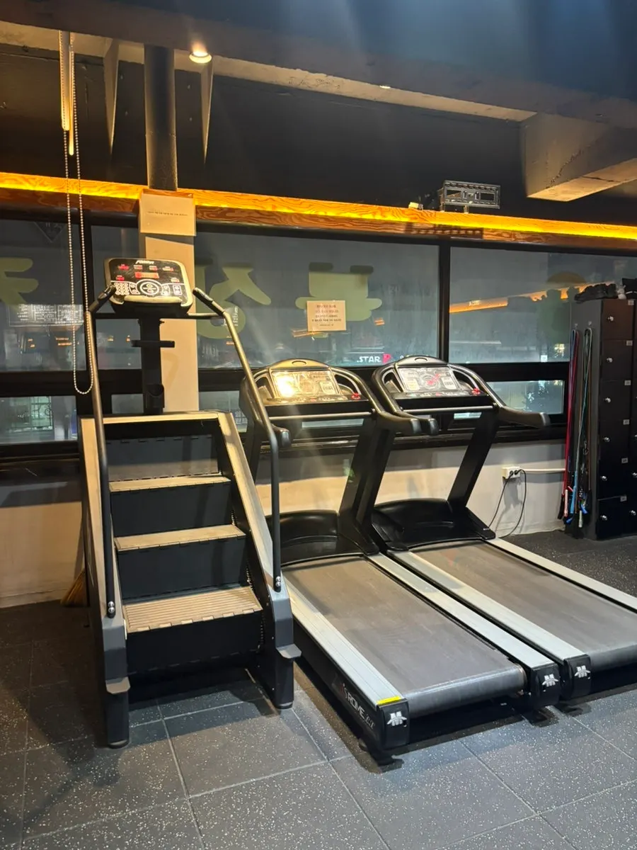 Sandbag workout space at Seongrok Boxing Gym