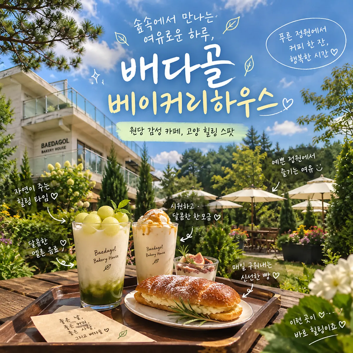 Baedagol Bakery House forest-vibe exterior