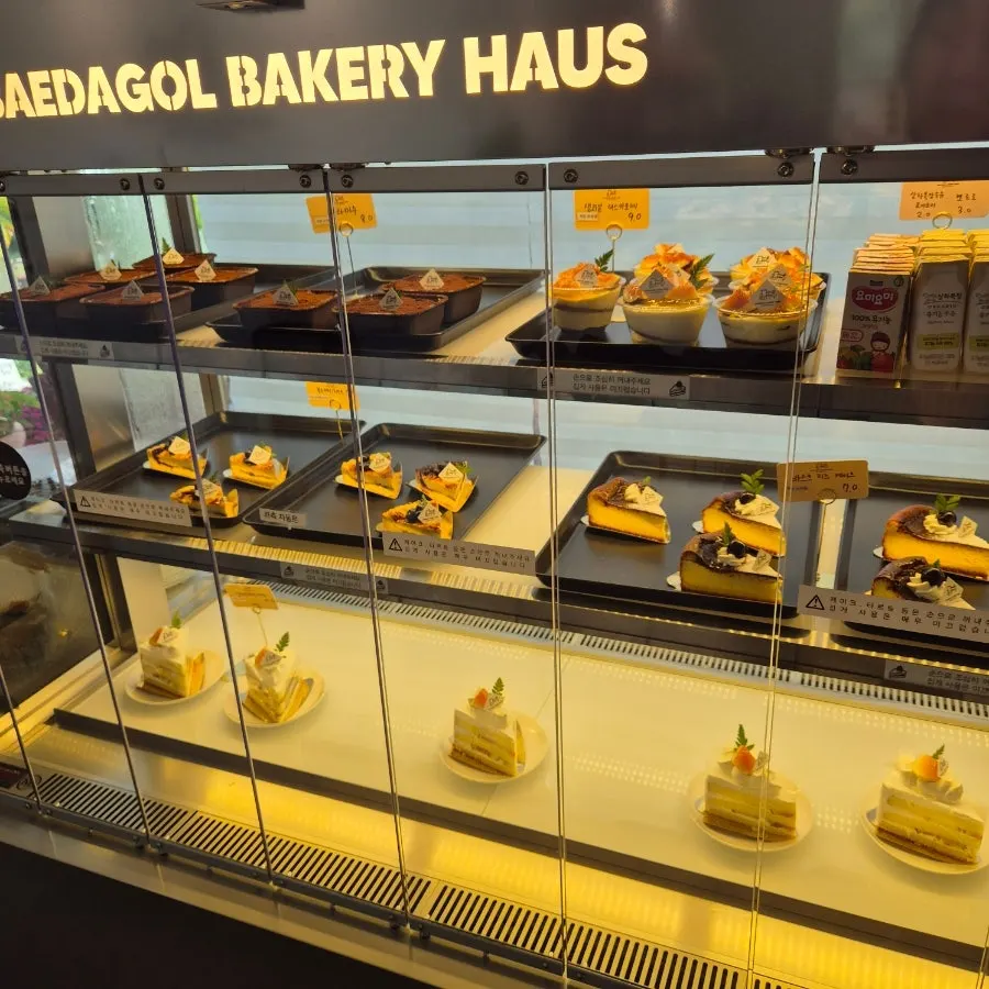 Bread display case, hard to choose from