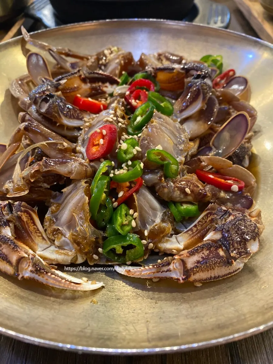 Eggplant fritters served as a side dish