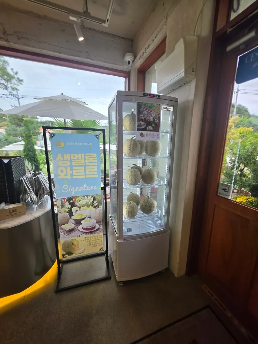 생멜론으로 만든 멜론 음료